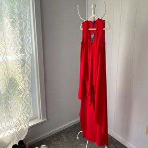 BCBG Maxazria Tara Cascade Ruffle Dress